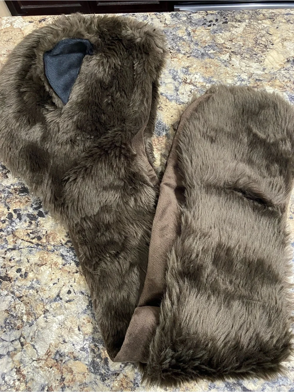 Bear Scarf Spirit Hood Look A Like Hat Faux Fur Furry Anime Cosplay Dress Up